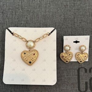 Cabi- Heart of Gold necklace & earrings set